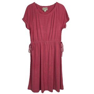 Anthropologie Saturday Sunday Pink Ribbed Dress Size Small